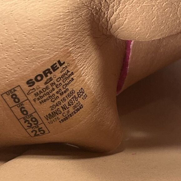 Sorel Womens Size 8 Cameron Pink Flatform Mule Casual Slip On Sandals - Picture 6 of 8